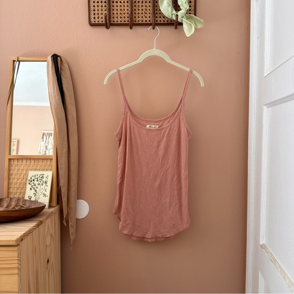 Madewell Pink Ribbed Tank Top